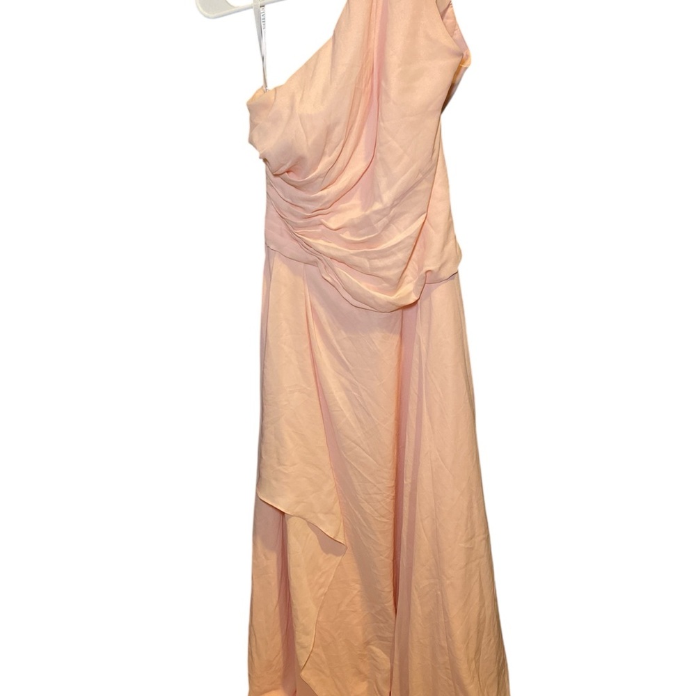 Elegant One-Shoulder Pink Dress